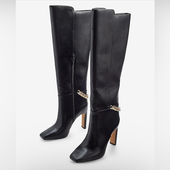 Chain Heel Tall Boots. Purple Color Available Only. Size 7 - Picture 1 of 7